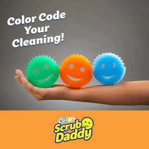 Scrub Daddy Color Sponges - Scratch-Free Multipurpose Dish Sponges for Kitchen,